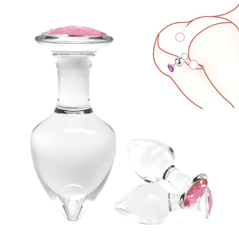 Кристальная Анальная пробка БДСМ вибратор расширитель выход - Цена: 1149.91