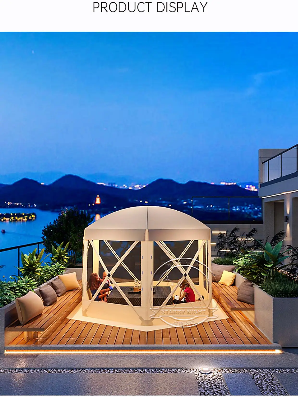 

Палатка Складная сетчатая уличная, портативный тент с защитой от москитов, утолщенный взрывозащищенный, от дождя и солнца, для двора