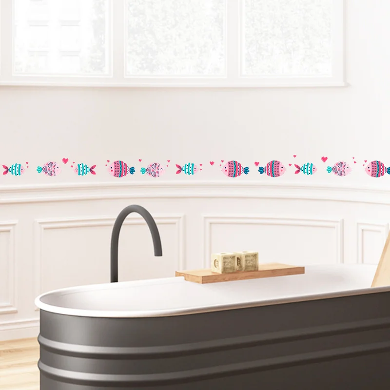 

Cartoon Color Decor Small Lovely Fish Heart Kindergarten Children's Room Home Wall DIY Decorative Wall Sticker Self-adhesive