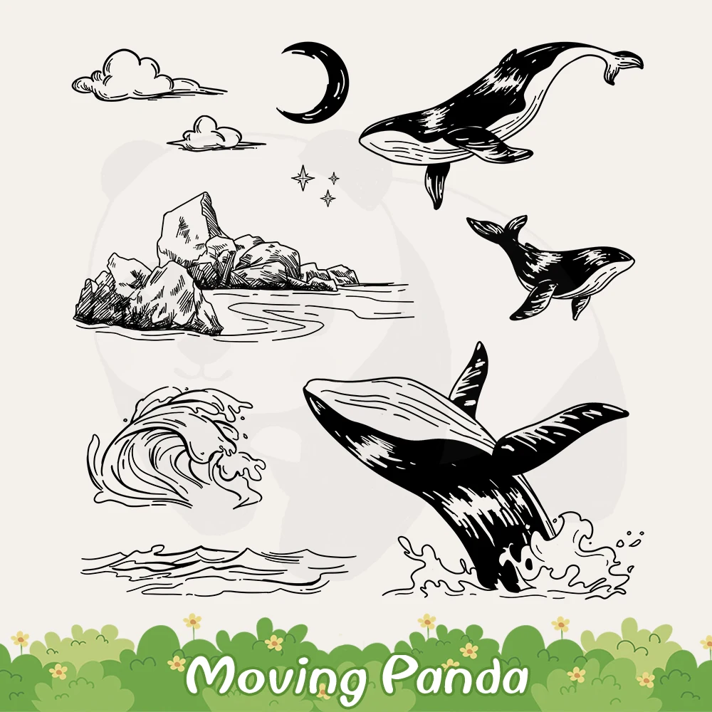 Симпатичные плавучие Вырубные штампы в виде дельфина прозрачный штамп сделай