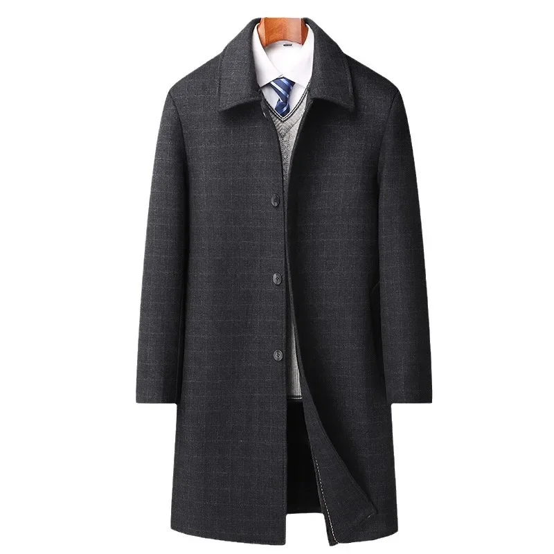 Зимнее пуховое пальто с длинными рукавами 2023 мужская повседневная деловая