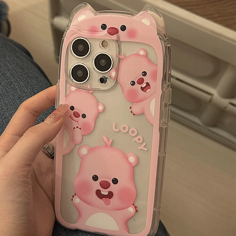 

Новинка, милый Оригинальный чехол для Iphone13Promax/12Pro/11 с милыми петлями, мультяшный чехол для защиты от падения, подарок на день рождения