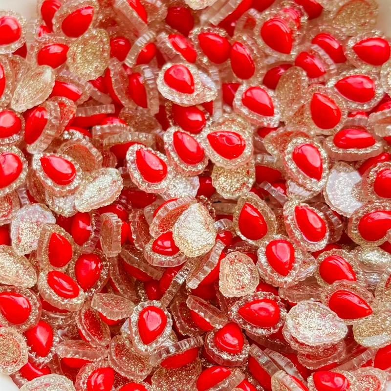 100 шт. новые кавайные Мультяшные эллиптические капли воды полимерные фигурки с