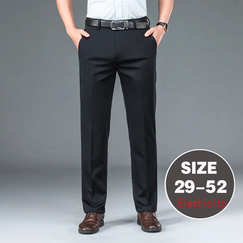 

10XL Oversize Men's Business Pants Men Fit Stretch Formal Trousers Husband Plus Size Loose Trousers Mens Clothing Casual Pants