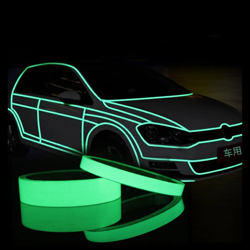 

1.5*1M Luminous Glow In The Dark Sticker Fluorescent Night Self-adhesive Safety Home Decoration Warning Festival Party Tape