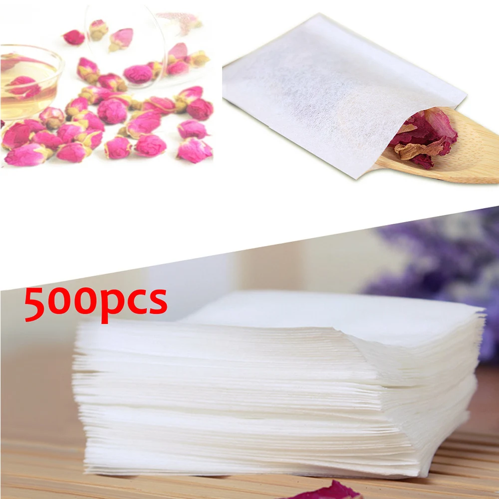 

Herb Empty Teabags Loose Tea Bags Heat Seal Eco-friendly Soft Pepper Powder 500Pcs Filter 5.5x6.2cm Pro Top 2018