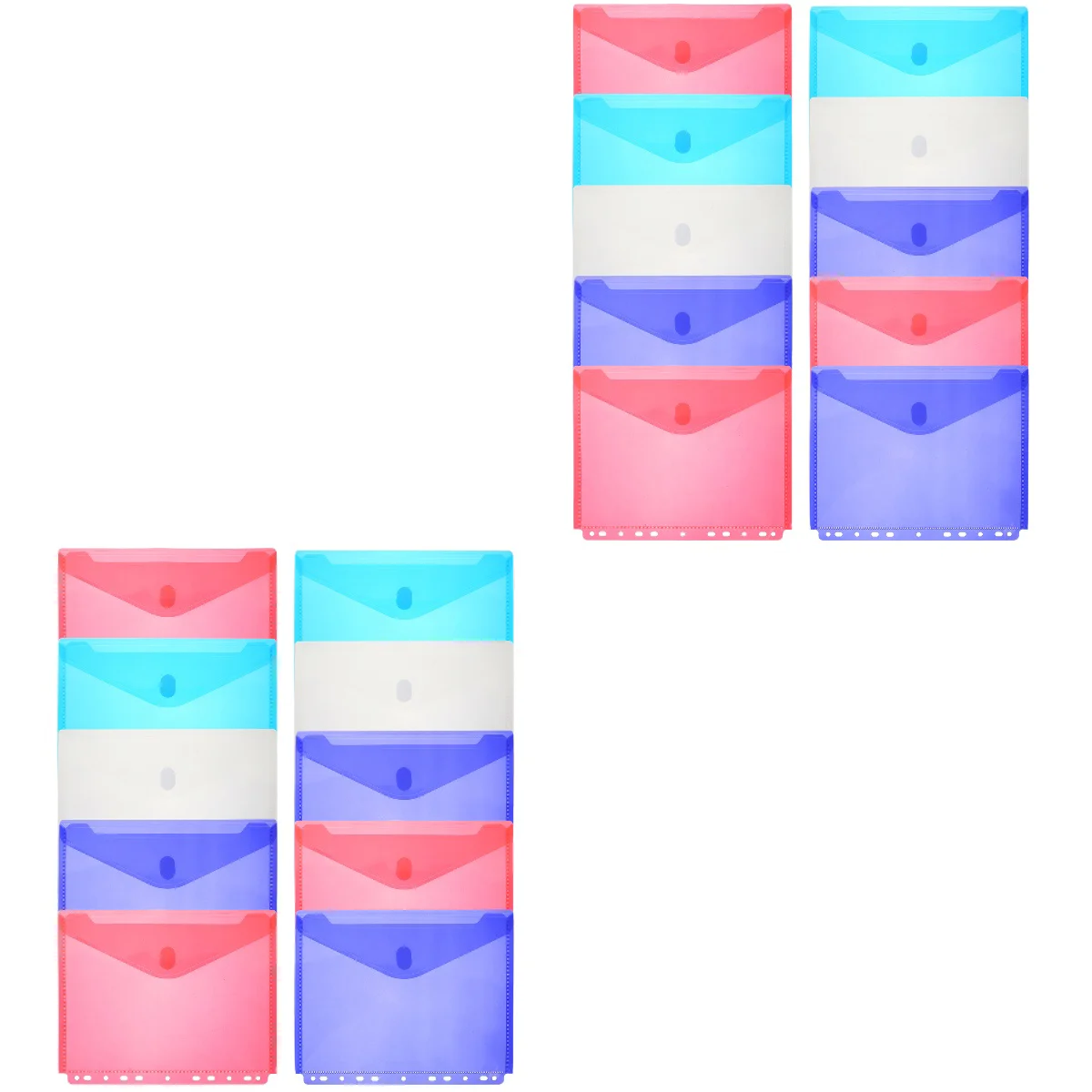 

20 Pcs File Storage Bags Documents Envelopes File Pockets Colorful File Folders File Organizers
