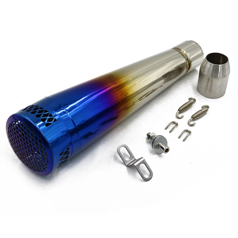 

Universal 51mm Motorcycle Exhaust System for Xre300 Yamaha R1 R6 Z600 Stainless Steel Exhaust Pipe Cylinder with Mesh