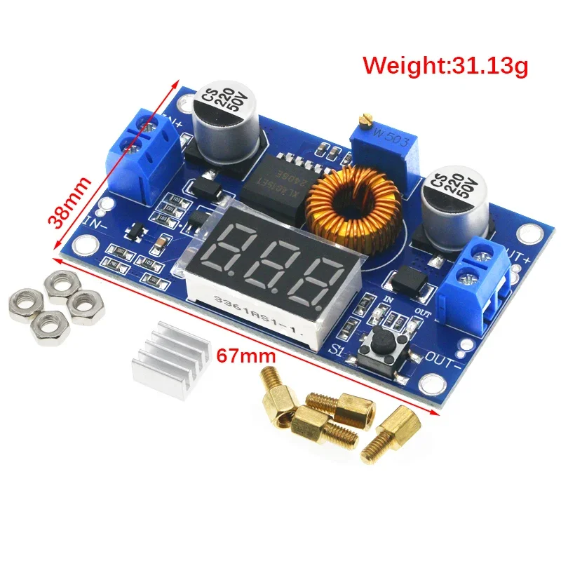 Регулируемый понижающий блок питания XL4015 5 А 75 Вт от 4 0-38 в до 1 25-36 В шт.