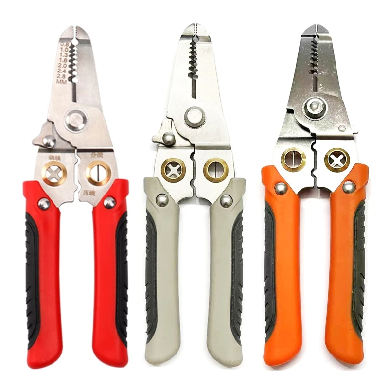 

Upgraded Wire Splitting Pliers Crimper Cable Cutter Automatic Wire Stripper Splitting and Winding Pliers Terminal Strip