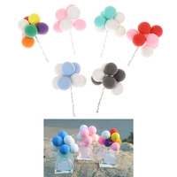 1pcs colorful balloon cake topper wedding ball cake topper flags birthday party baby shower favor dessert decoration