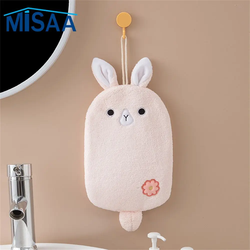 

Polychromatic Hand Towel Japanese And Korean Style Towel Coral Fleece White Rabbit Coral Fleece Towel Cartoon Soft Cute Pendable