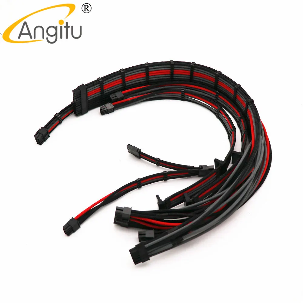 Angitu Премиум Seasonic/Corsair/CoolerMaster/Silverstone/Superflower/EVGA 24P CPU 8P GPU 6P Sata IDE модуль PSU кабель