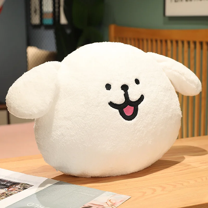 

40*50cm Maltese Puppy Plush Pillow Fluffy Soft Animal Dog Stuffed Toys Sofa Cushion Elastic Cuddly Baby Comforting Doll Gifts