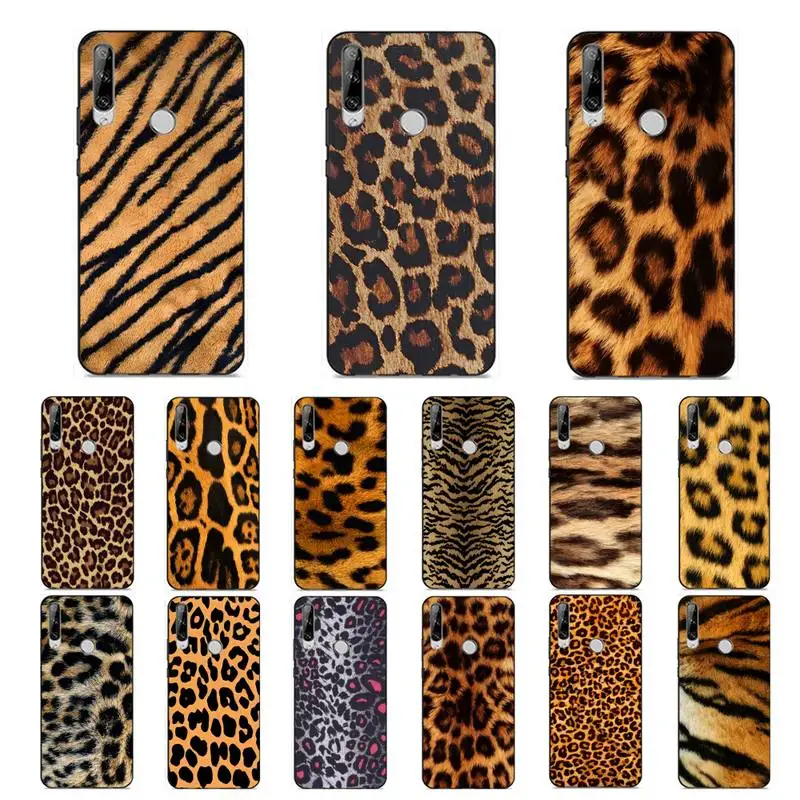 

YNDFCNB Tiger Leopard Print Phone Case for Huawei Y 6 9 7 5 8s prime 2019 2018 enjoy 7 plus