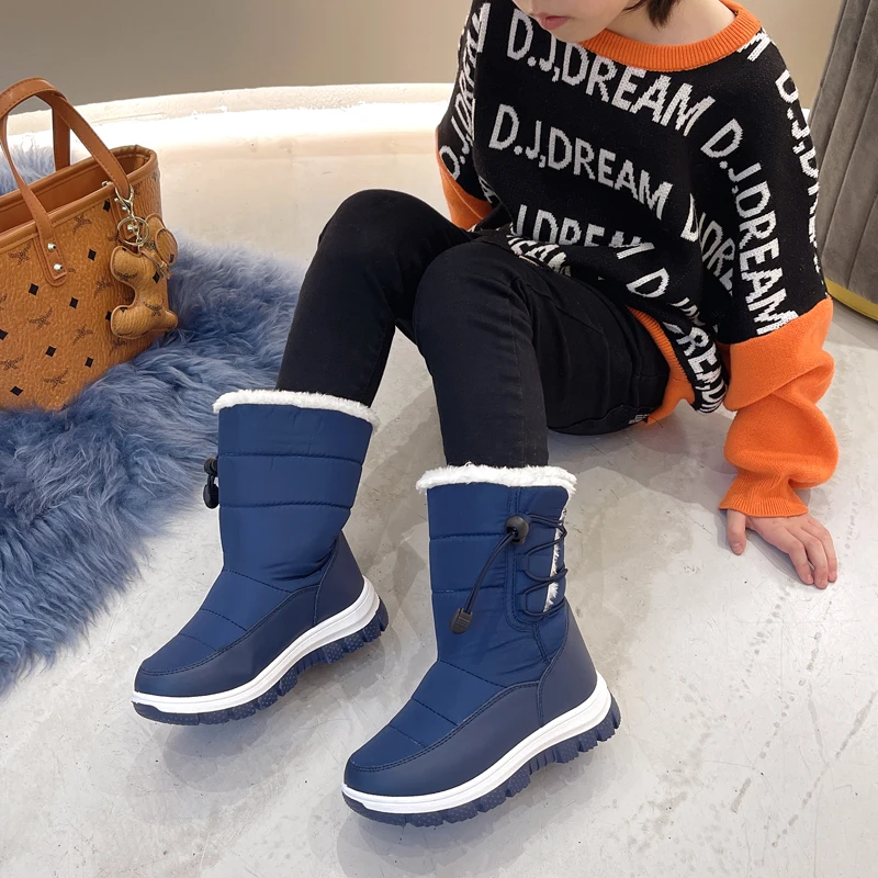 New 2022 Winter Kids Boots For Girls Brand Comfortable Keep Warm Snow Boots Girls Children Boots Girls Shoes Chaussure Enfant enlarge