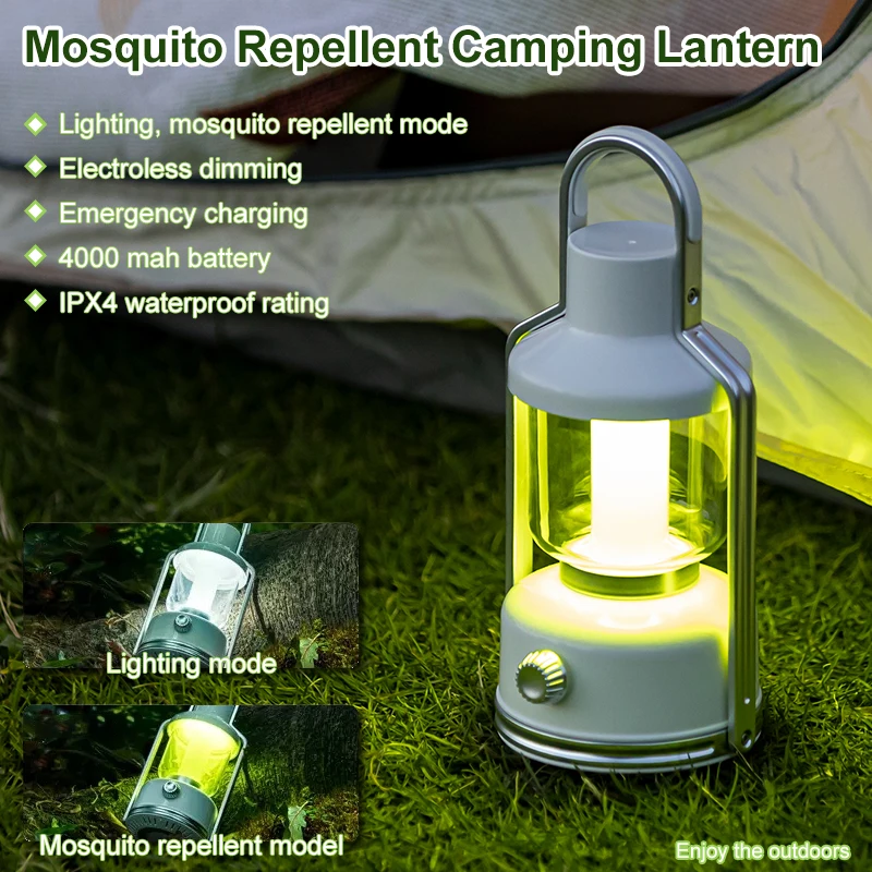 

Outdoor Camping Lantern IPX4 Waterproof Adjustable Brightness Lamp Rechargeable Portable Lamp Tent Lighting Street Lighting