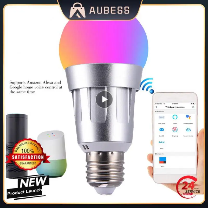 

Smart WiFi Light Bulb 7W RGB Light Bulb Lamp Wake-Up Lights Compatible With Alexa And Google Assistant Drop Shipping