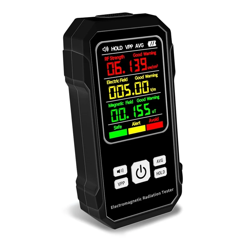 

Electromagnetic Radiation Detector Electric Magnetic Field Tester Meter RF Strength Detection Device With Sound Alarm