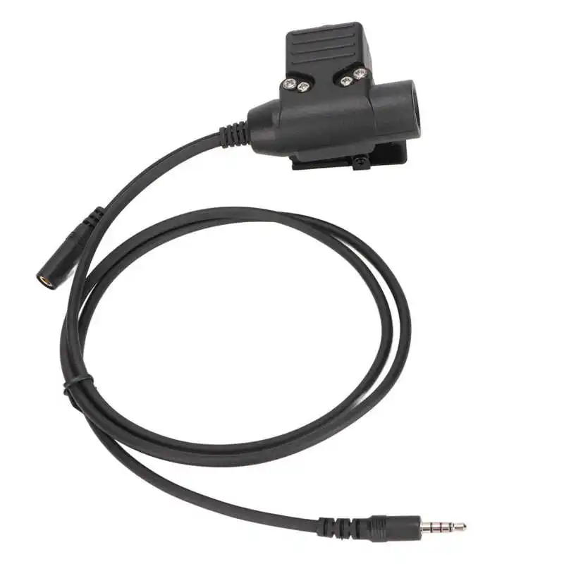 Motorcycle Unilateral Headset Military Headphone with Finger Microphone and U94 for 3.5mm Mobile Phone Plug