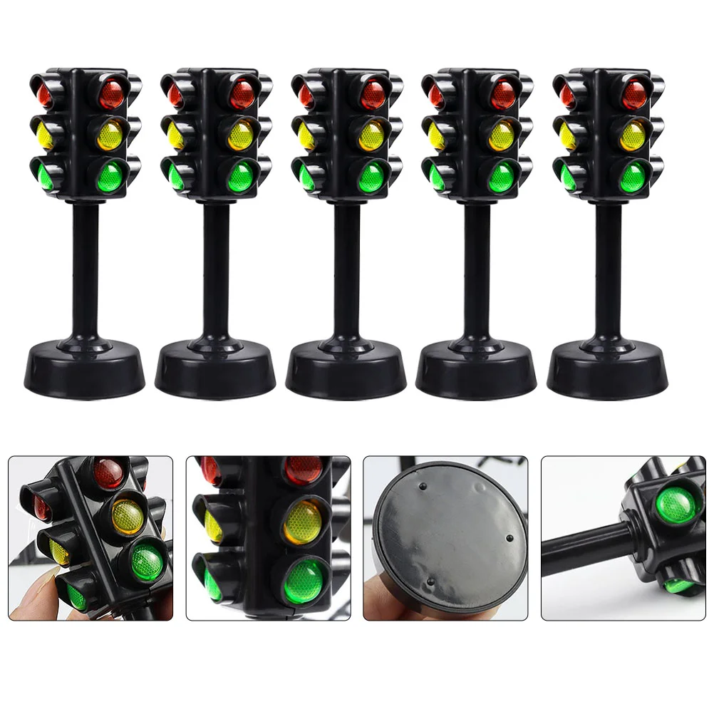 

10 Pcs Traffic Light Model Mini Decor Lamp Gift Educational Plaything Abs Signal Child Interesting Stoplight