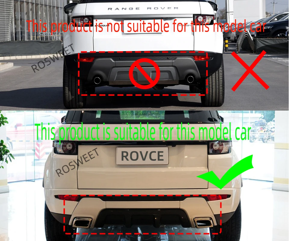 Вставка для заднего бампера крышка выхлопной трубы Range Rover Evoque Dynamiv Base Model 2012-2018 |