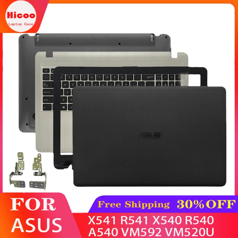NEW Laptop LCD Back Cover/Front Bezel/Palmrest/Bottom Case/Hinges For ASUS X541 R541 X540 R540 A540 VM592 VM520U Housing Cover