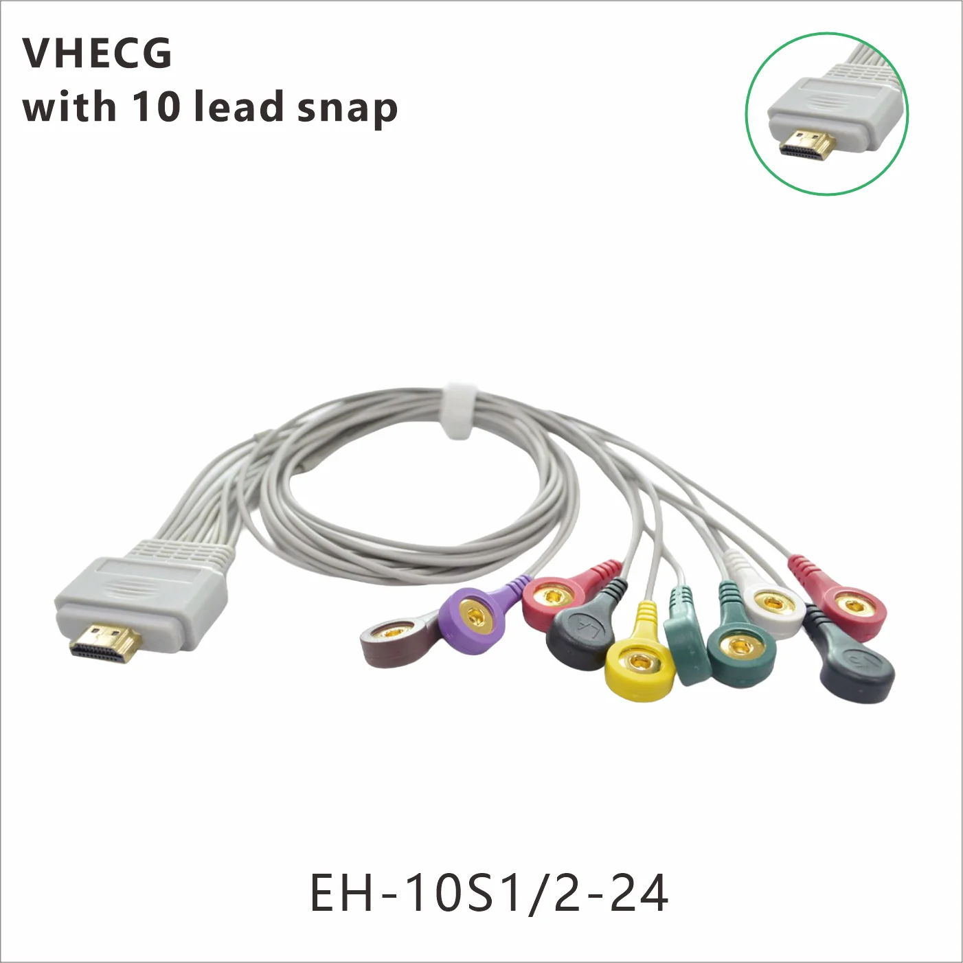 Фото Медицинские провода для холтеровской мониторинговой системы emslife No.3707 HDMI-типа для удаленной телеметрической системы VHECG №1