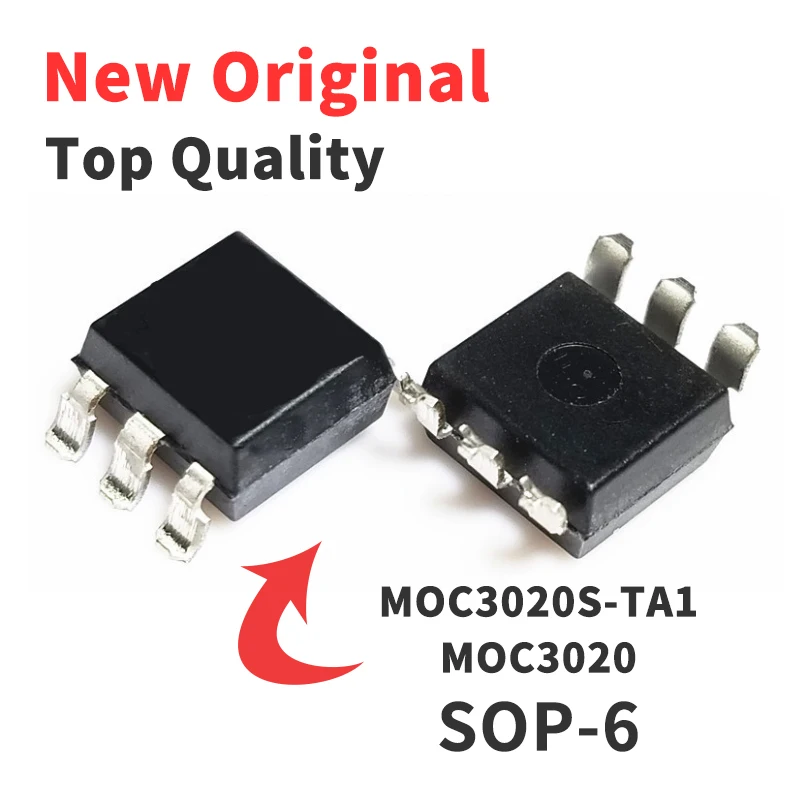 

10 шт. MOC3020S-TA1 SMD SOP6 MOC3020, черный тиристор, флэш-накопитель, новый оригинальный