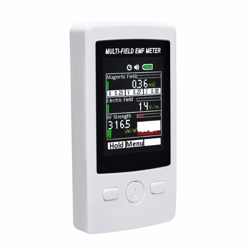 

TM-190 Electromagnetic Electric RF Field Strength Tester EMF Meter RF Gauss Meter 20mG with Warning Indicator
