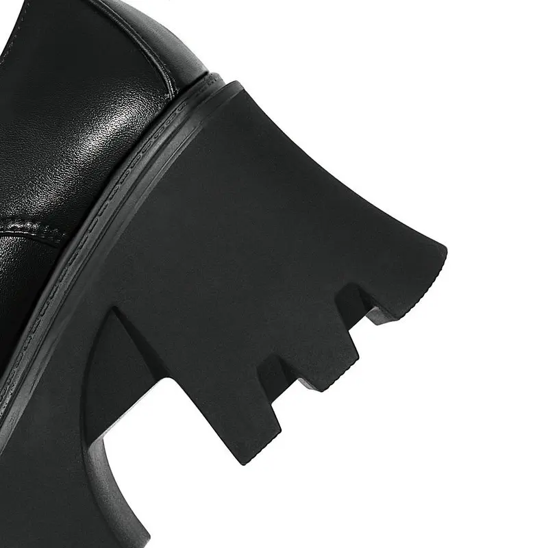 Lolita Princess Platform Women's Chunky Shoes Brand Designer Patent Leather Female Shoes Lace up Deep Mouth Block Shoes 35-43