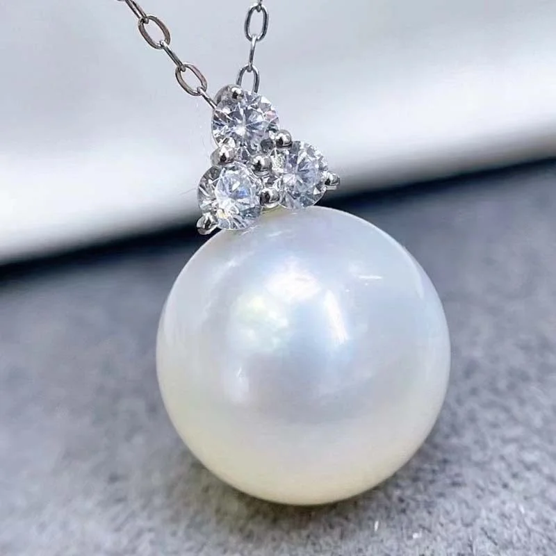 

Модное Трендовое простое роскошное ожерелье Lefei 1011 мм с сильным блеском и пресноводным жемчугом из циркония для женщин Серебряное бриллиантовое ювелирное изделие