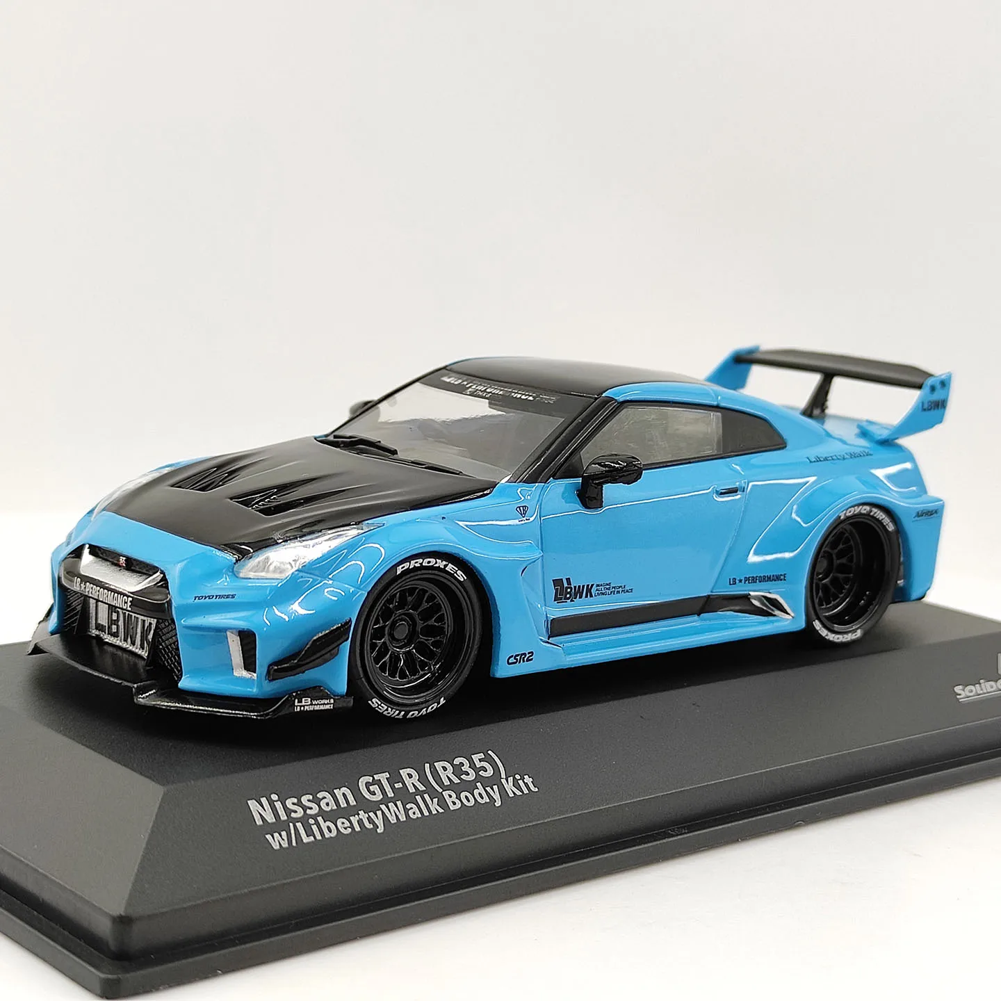 Фото Модель автомобиля SOLIDO S 1:43 масштаба GT-R R35 LibertyWalk Blue из литого сплава №4