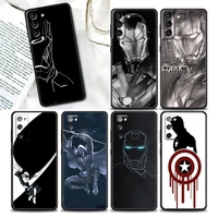 marvel phone case for samsung galaxy s7 s8 s9 s10e s21 s20 fe plus case soft silicone cover marvel iron man moon knight funda