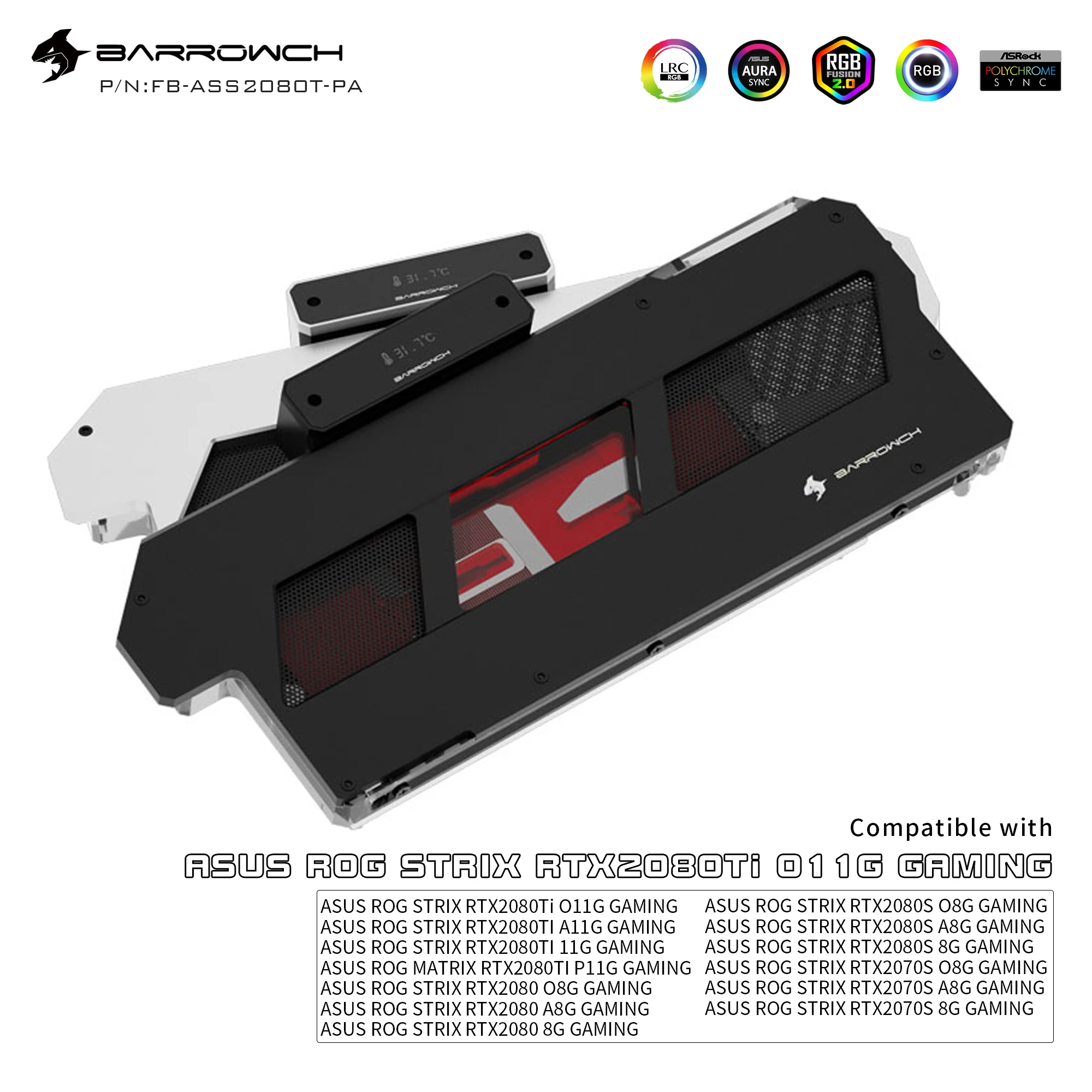 Цифровой термометр Barrowch для ASUS ROG STRIX RTX2080TI O11G A11G/ RTX2080 O8G Цифровой термометр Barrowch для ASUS ROG STRIX RTX2080TI O11G A11G/ RTX2080 O8G