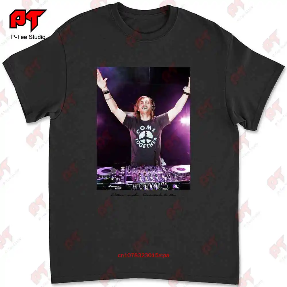 Dj David Guetta 1 Col round Homme Подарочная футболка JLAC
