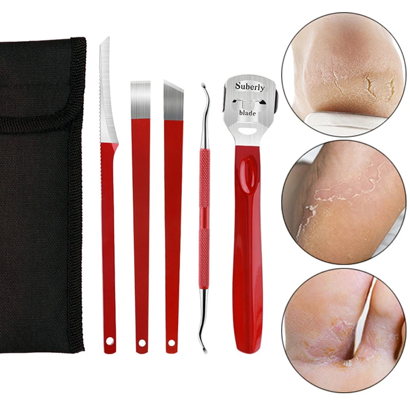 

1/3/4/5Pc Manicure Tool Toe Nail Scraper Feet Pedicure Knife Kit Dead Skin Remover Files Skin Care Ingrown Cuticle Pedicure Tool