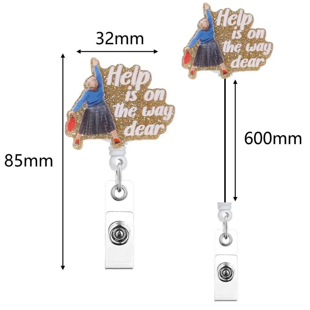 Допомощь в пути дорогая выдвижная катушка для бейджа блестящий выдвижной