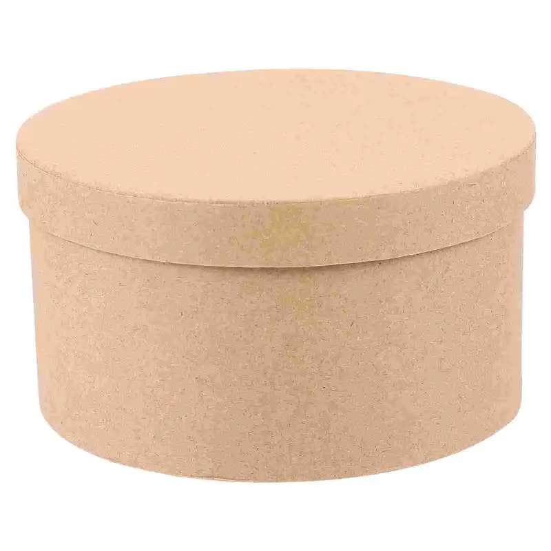 Boxes Paper Cookie Round Kraft Cake Cupcake Container Bakery Gift Flower Mache Packaging Carrier Empty Storage Treat Candy