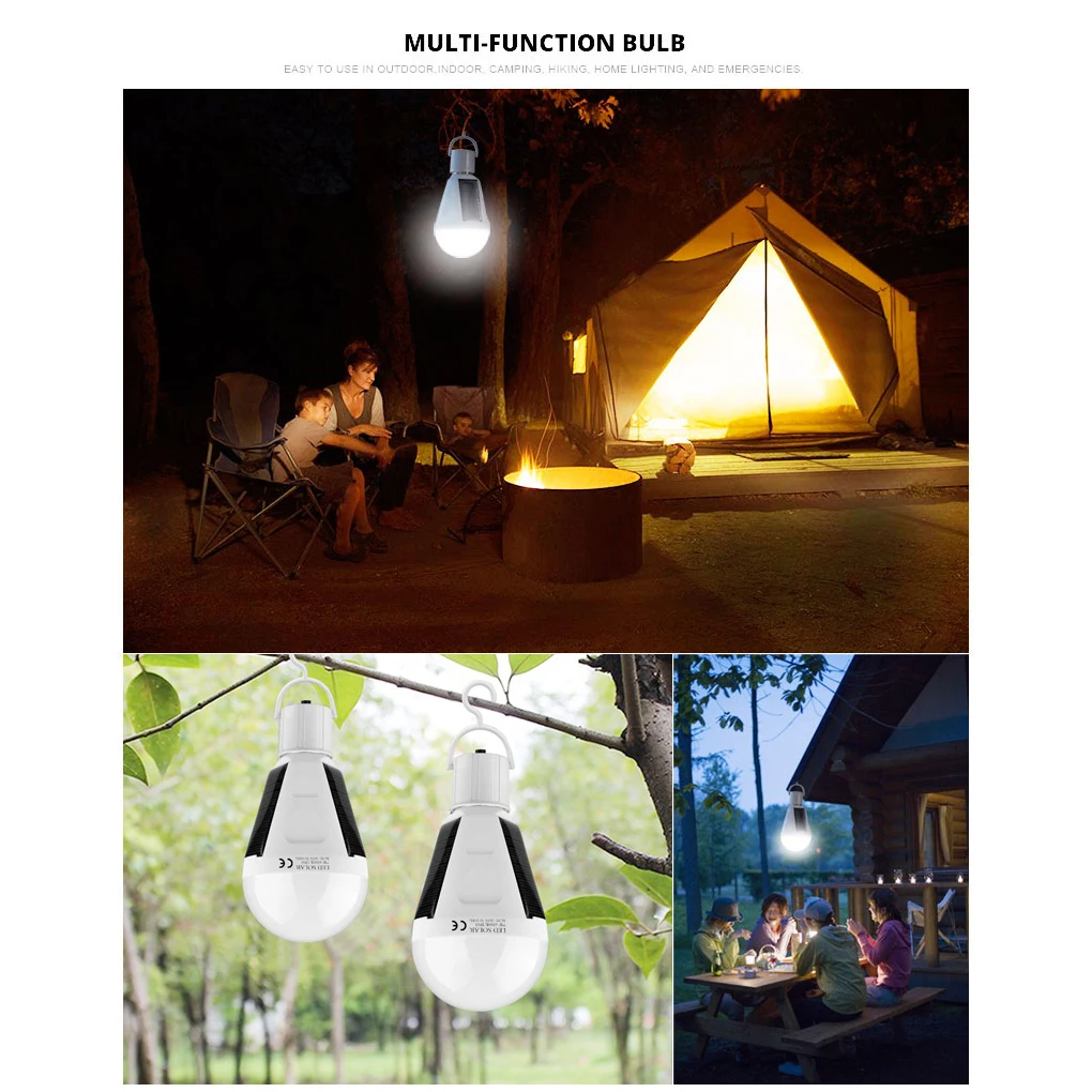 

Solar Power LED Bulb Accessory Professional Lighting Equipment Outdoor Camping Garden Light Bulbs Emergency Lights