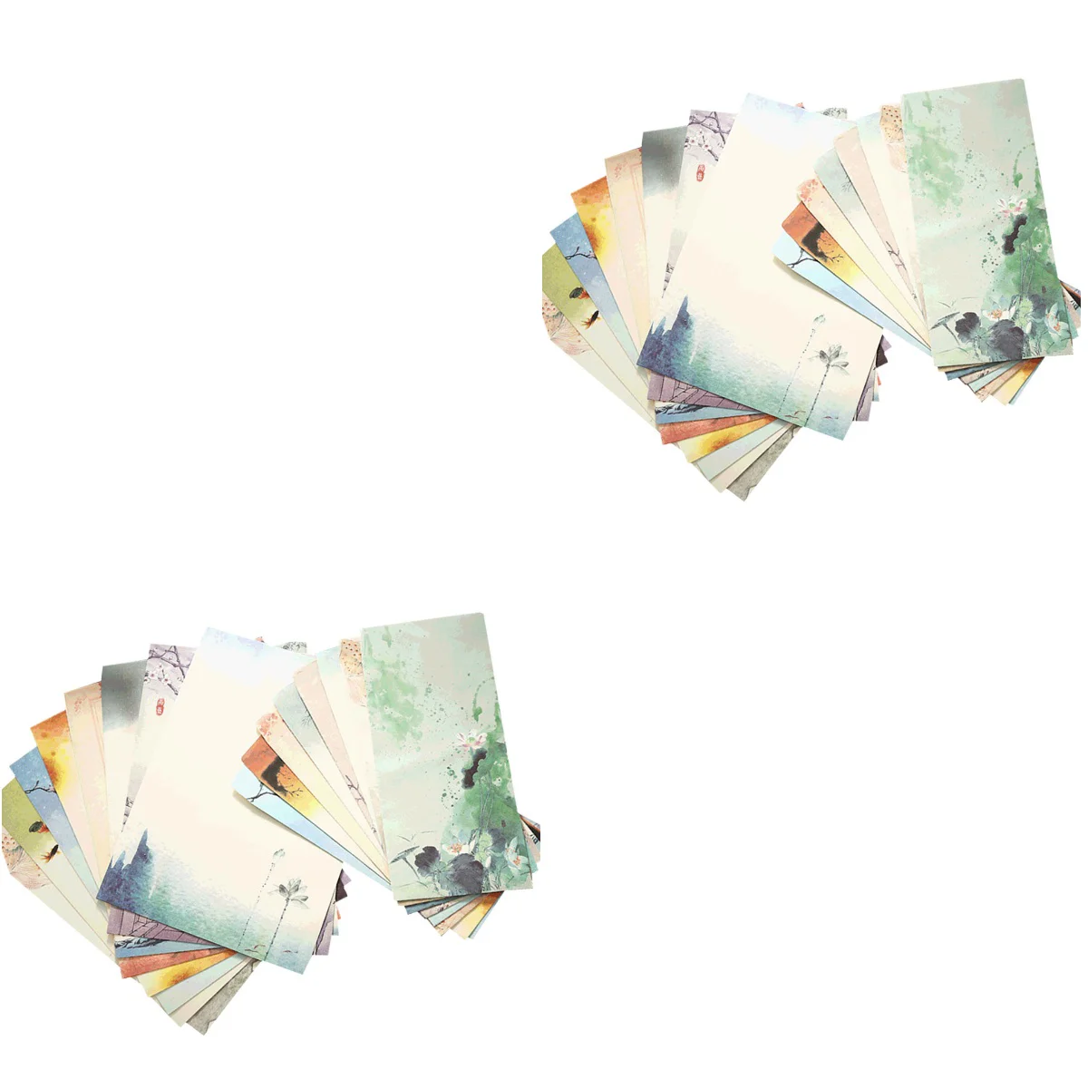 

24 Sets Chinese Style Printing Envelope and Letter Set Papers Beautiful Pattern Envelopes Writing Stationery Envelope Set