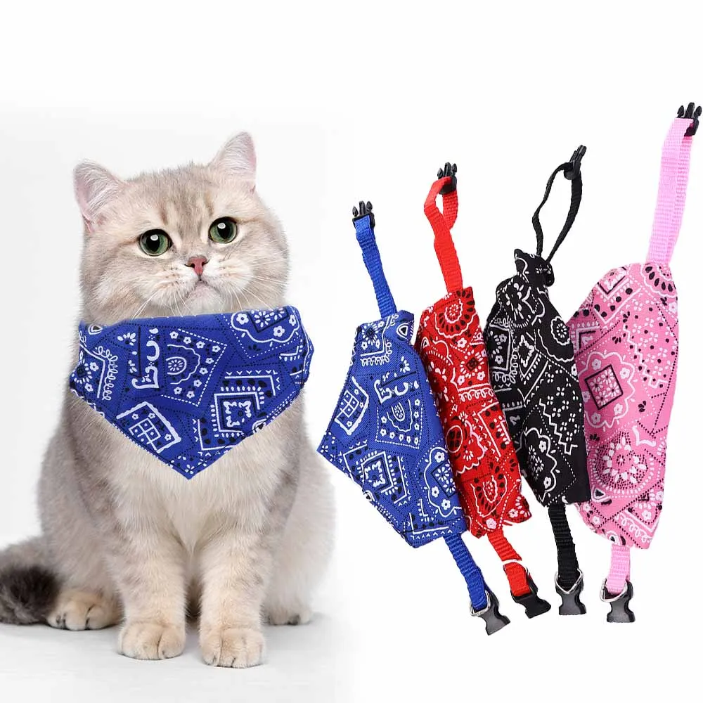 

Adjustable Pet Dog Triangular Bandage Puppy Cat Scarf Bandana Collar Bibs Cat Neck Decor Dogs Cats Pets Accessories