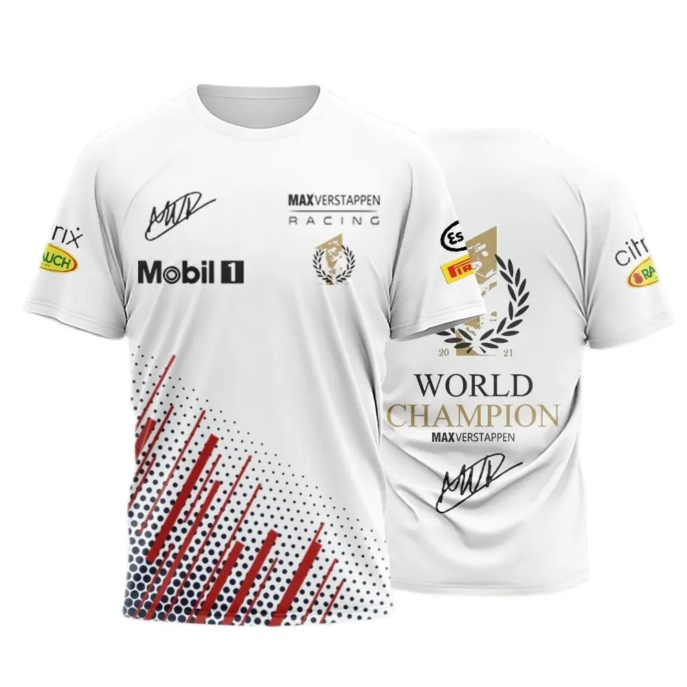 ummer New F1 Drivers World Champion T-shirt  Car Fans Max Breathable Formula 1 Red Color Bull Racing Team T-shirts Envío Gratis