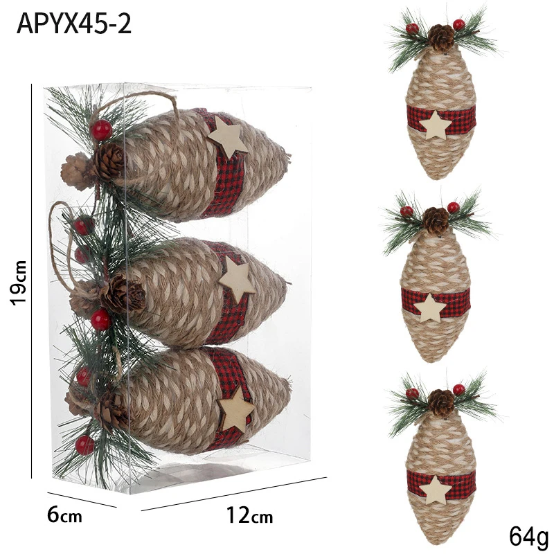 3 шт. Новогодние декоративные шарики в виде красных ягод