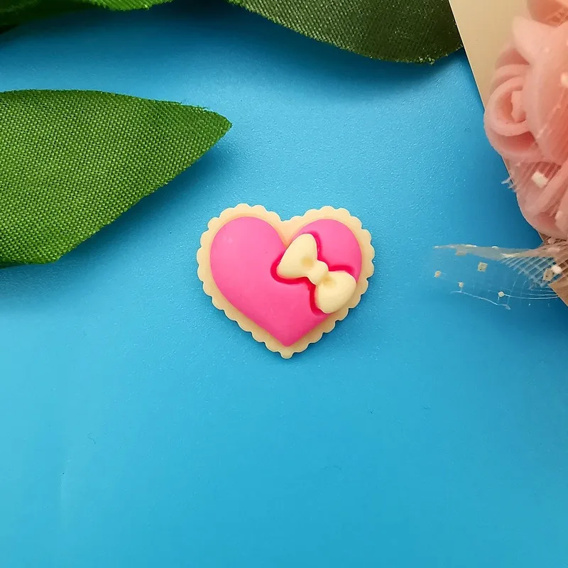 10 шт. кавайные Мультяшные любовные сердца из смолы для самостоятельной сборки