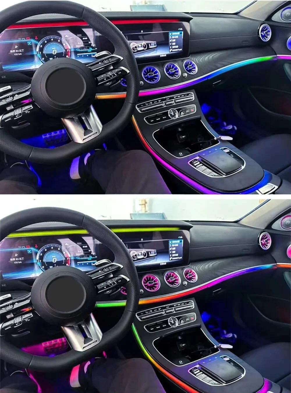 Для Mercedes-Benz ABCLAGLA-класса W177 W118 4-дверные световые панели для салона автомобиля, светодиодный окружающий свет, седло, атмосферная световая трубка (art.: 3920d453cd18f) - 3920d453cd18f