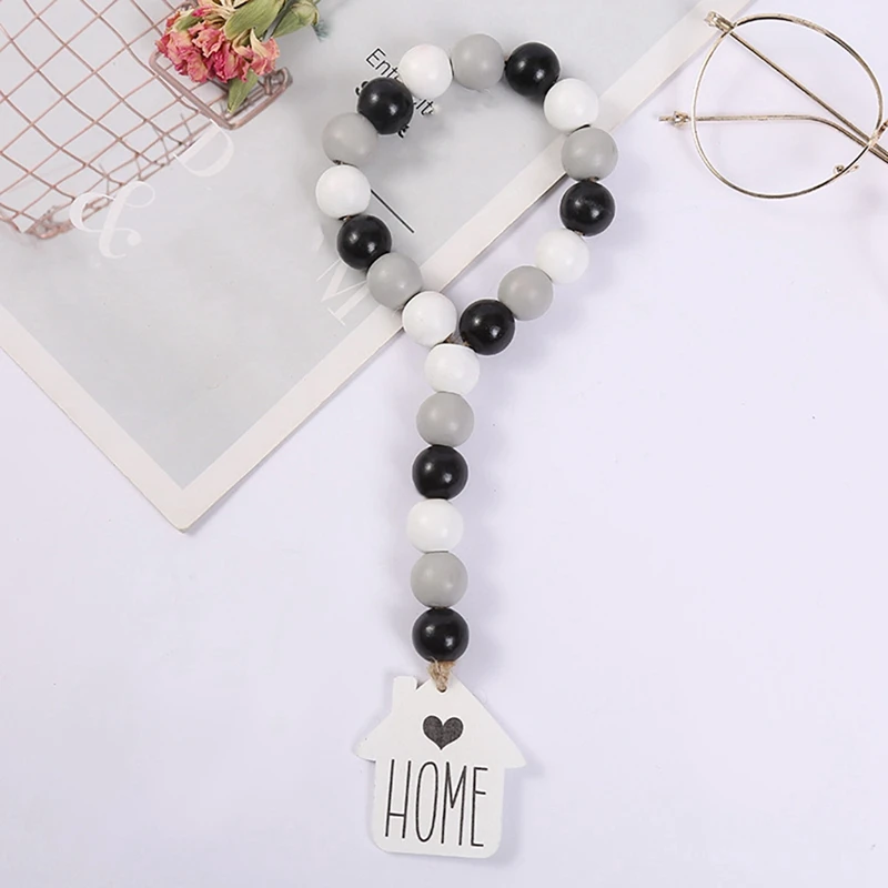 

Деревянная гирлянда с бусинами и кисточками, 3 упаковки