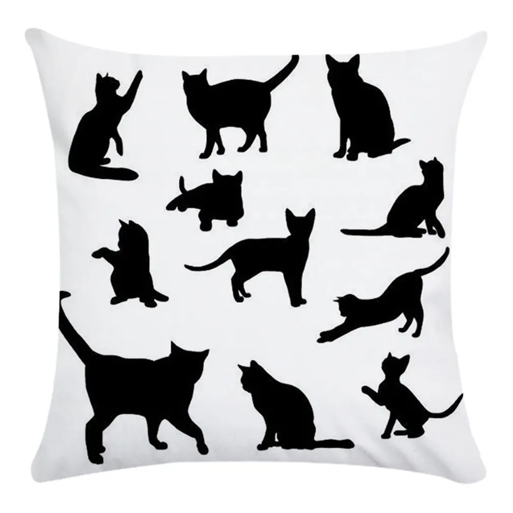 

Cushion Cartoon Animal Cat Printed Design Back Cotton Home Office Pillowcase Party Festival Home Textile Products