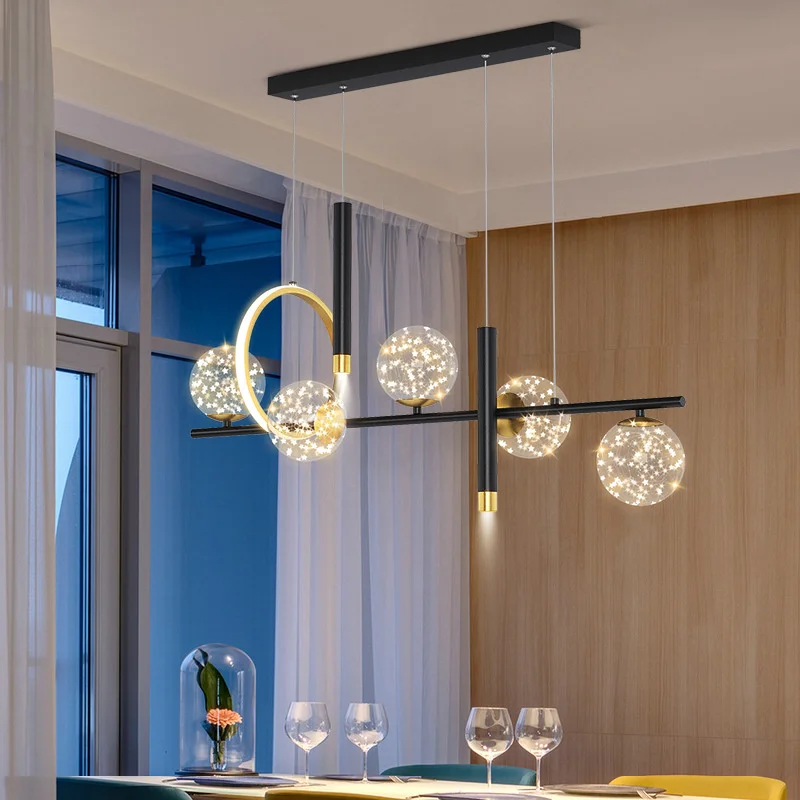 

Nordic LED Pendant Light Modern Minimalist Black/Grey Dining Room Kitchen Ceiling Light with Remote Control Dimmable Lighting