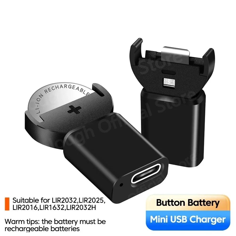 Фото Совместим с LR1632、LIR2032、LIR2025、LIR2016、LIR2032H Набор зарядных устройств для монет Интерфейс Type-C Батарейки для монет Цифровой переменный ток №1